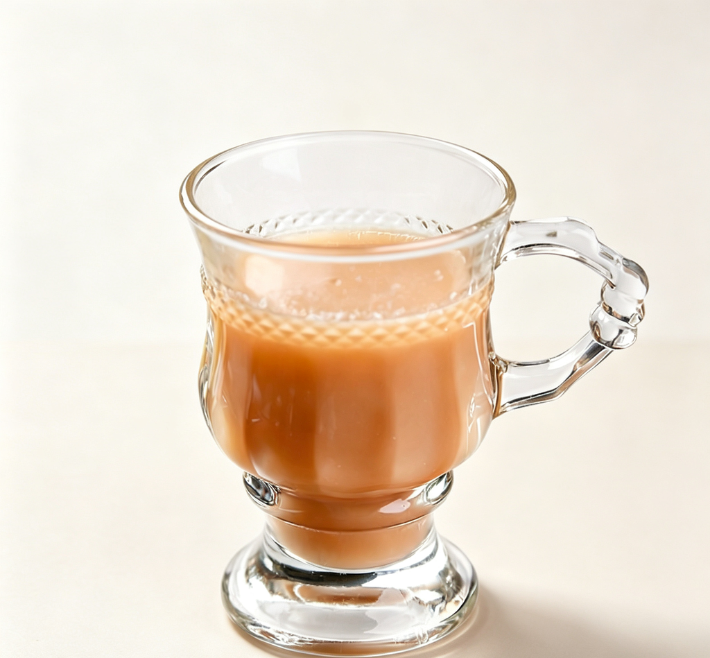 French Retro Textured Clear Glass Mug with Handle, Ideal for Whiskey & Flower Tea
