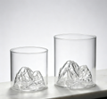 Heavy-Duty Glacier Embossed Straight Glass Tumbler, Premium Cup for Spirits & Cocktails