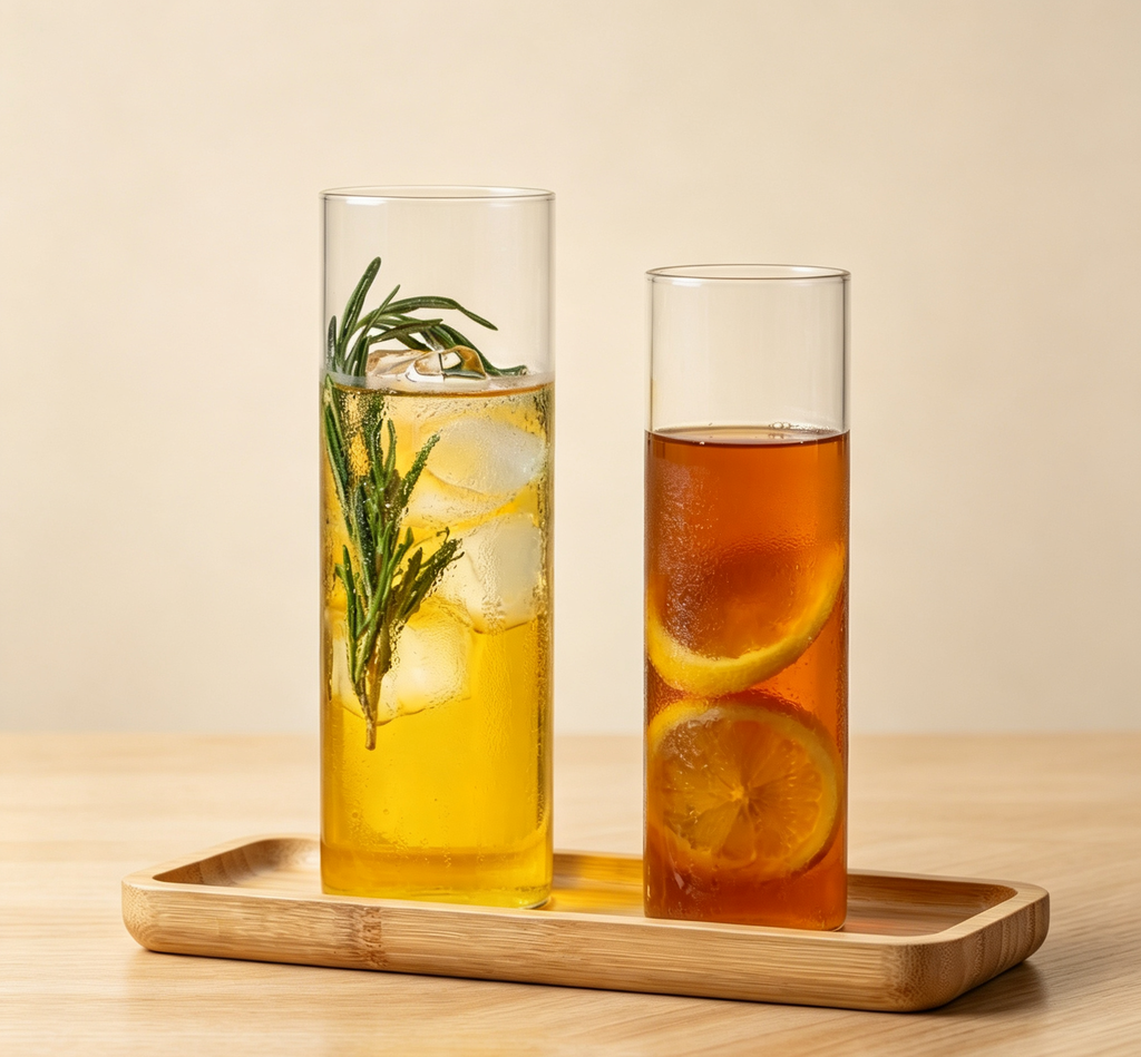 Ins-Style Clear Tall Cylinder Glass Cup, Multipurpose Drink Tumbler for Cafe & Home Cold Brew Coffee